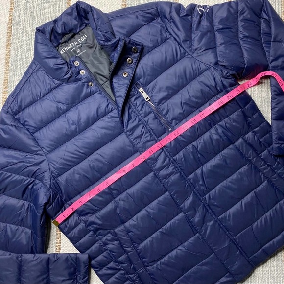 Kenneth Cole New York Navy Blue Zip Up Down Jacket Men’s Medium - Picture 3 of 8